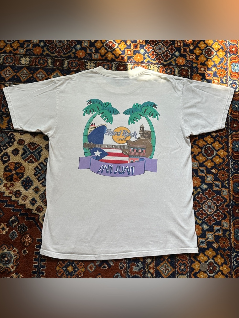 90s Vintage Hard Rock Cafe White San Juan Tee